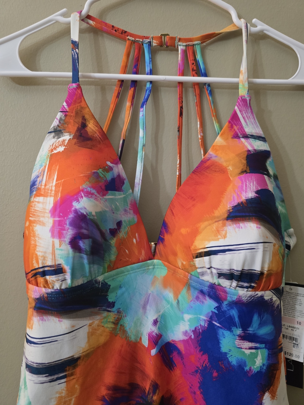 La Blanca Multicolor One-Piece Swimsuit Women Size 10 - Picture 3 of 10
